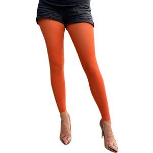 Rust Footless Tights opaque for women